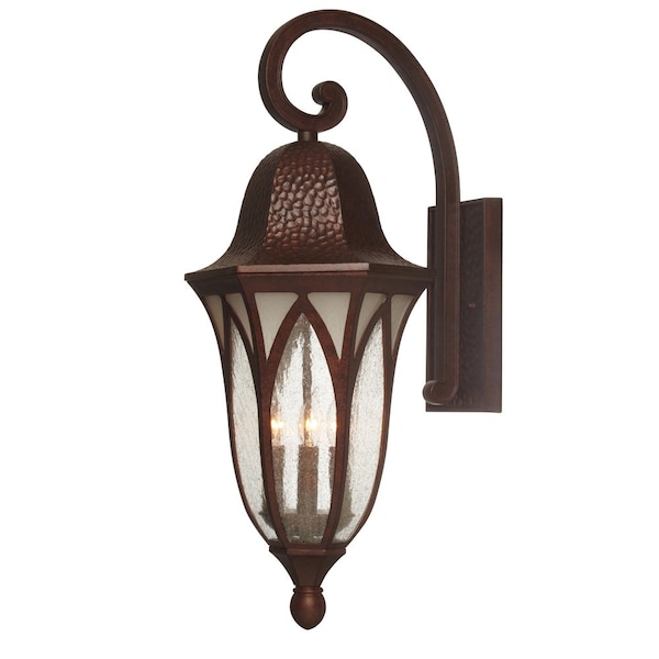 Designers Fountain Berkshire 27.5in Burnished Antique Copper 4-Light Outdoor Line Voltage Wall Sconce 20631-BAC - main